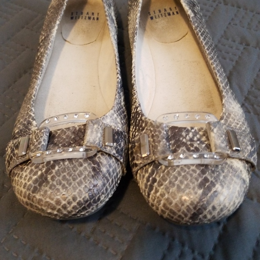 Authentic Stuart Weitzman Snakeskin Ballerina Flat - image 4